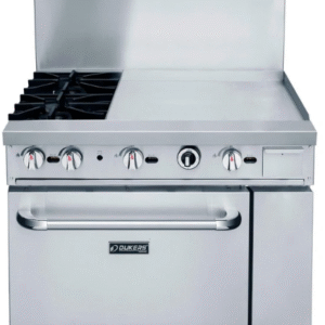 DCR36-2B24GM 36″ Gas Range with Two (2) Open Burners & 24″ Griddle