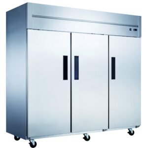 D83AR Commercial 3-Door Top Mount Refrigerator in Stainless Steel