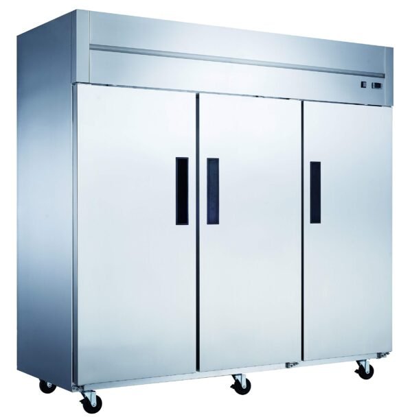 D83AR Commercial 3-Door Top Mount Refrigerator in Stainless Steel