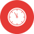 Red Clock Icon Red Clock Icon